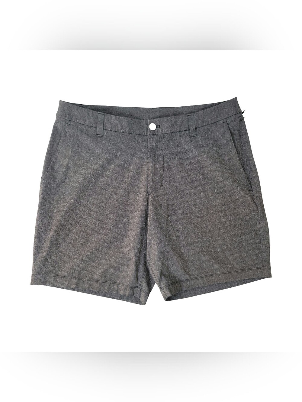 Lululemon Men's Commission Classic Fit Short Chinos Size 34 Heathered Black